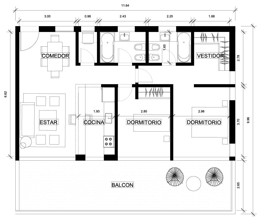 Planta del departamento A